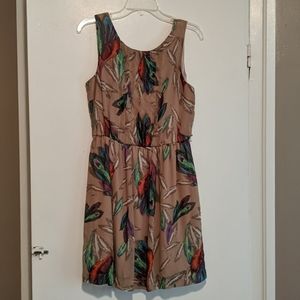 Teeze Me Colored Feather Dress. Size 11